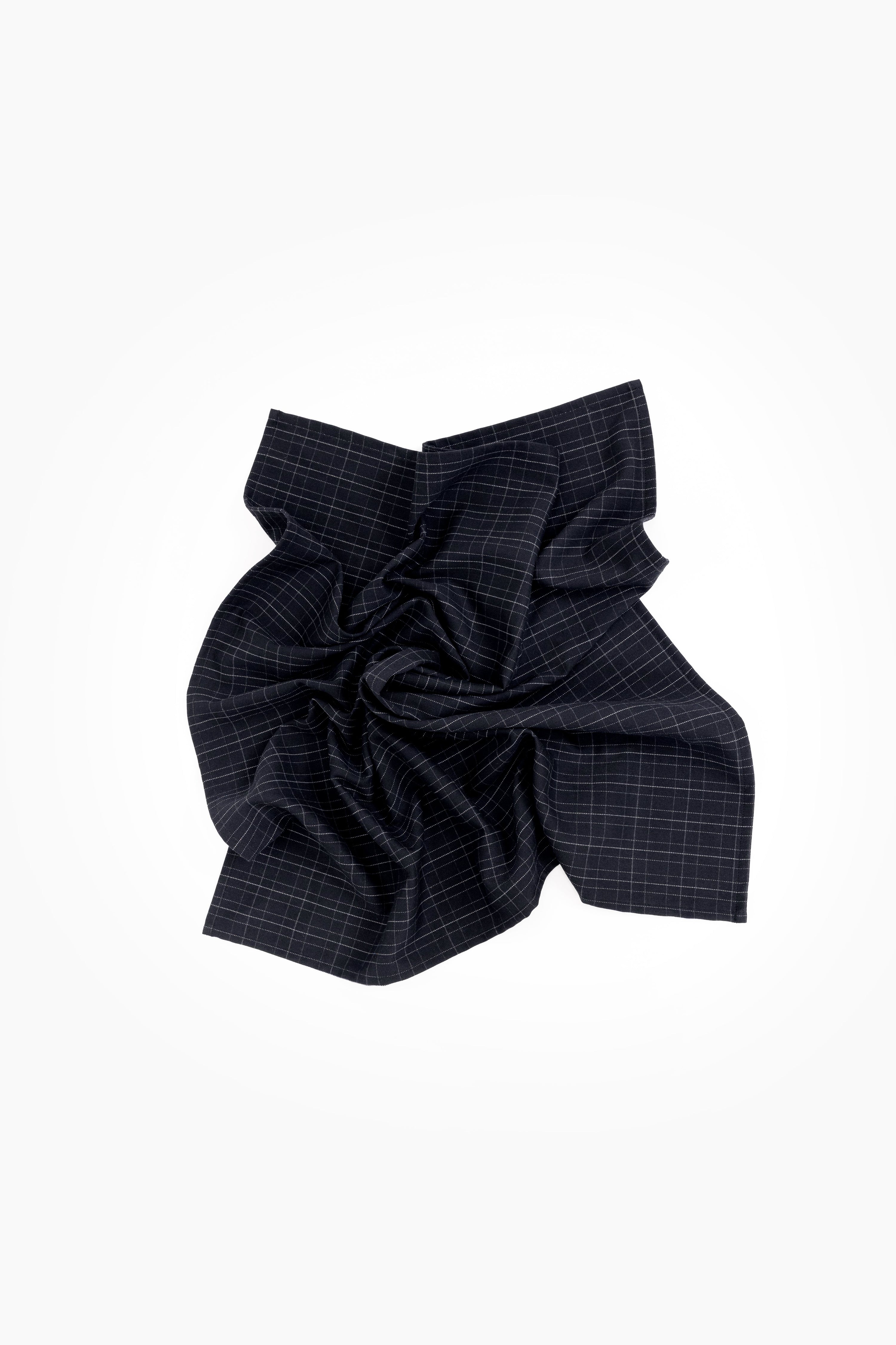 THE SALOME SCARF NAVY CHECK