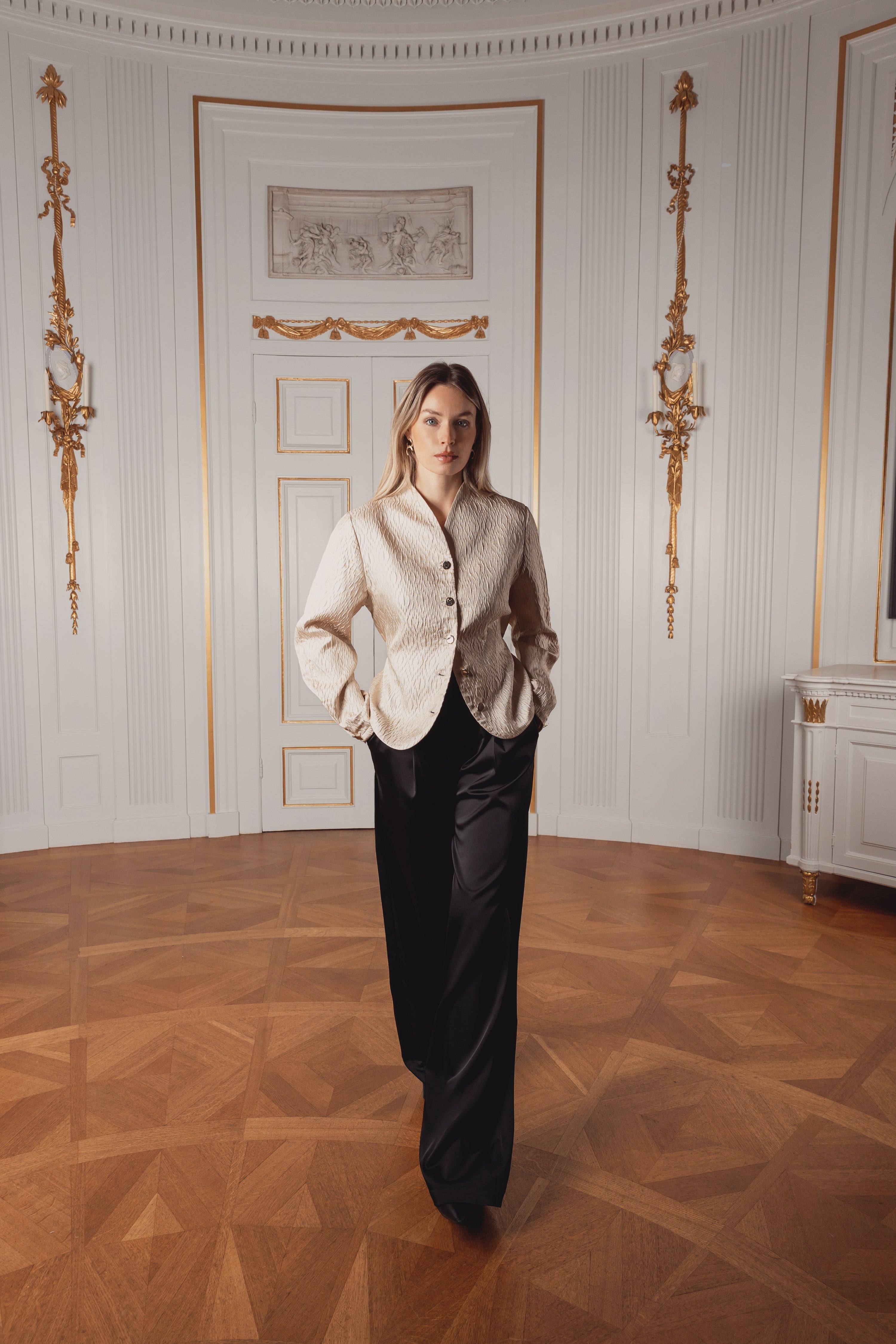 THE BLISS BLOUSE CHAMPAGNE