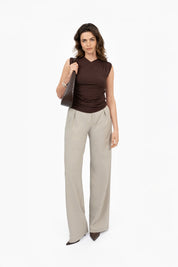 THE LOREN TOP BROWN