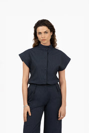 THE DANA TOP NAVY STRIPE