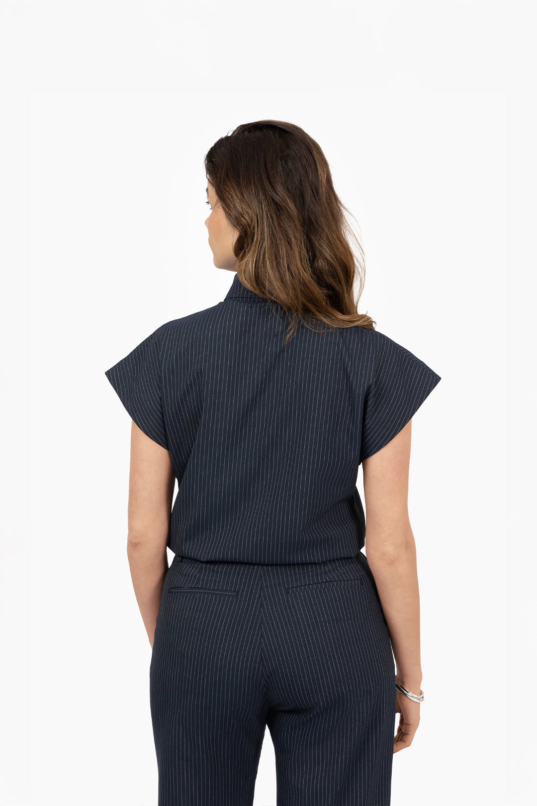 THE DANA TOP NAVY STRIPE