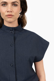 THE DANA TOP NAVY STRIPE