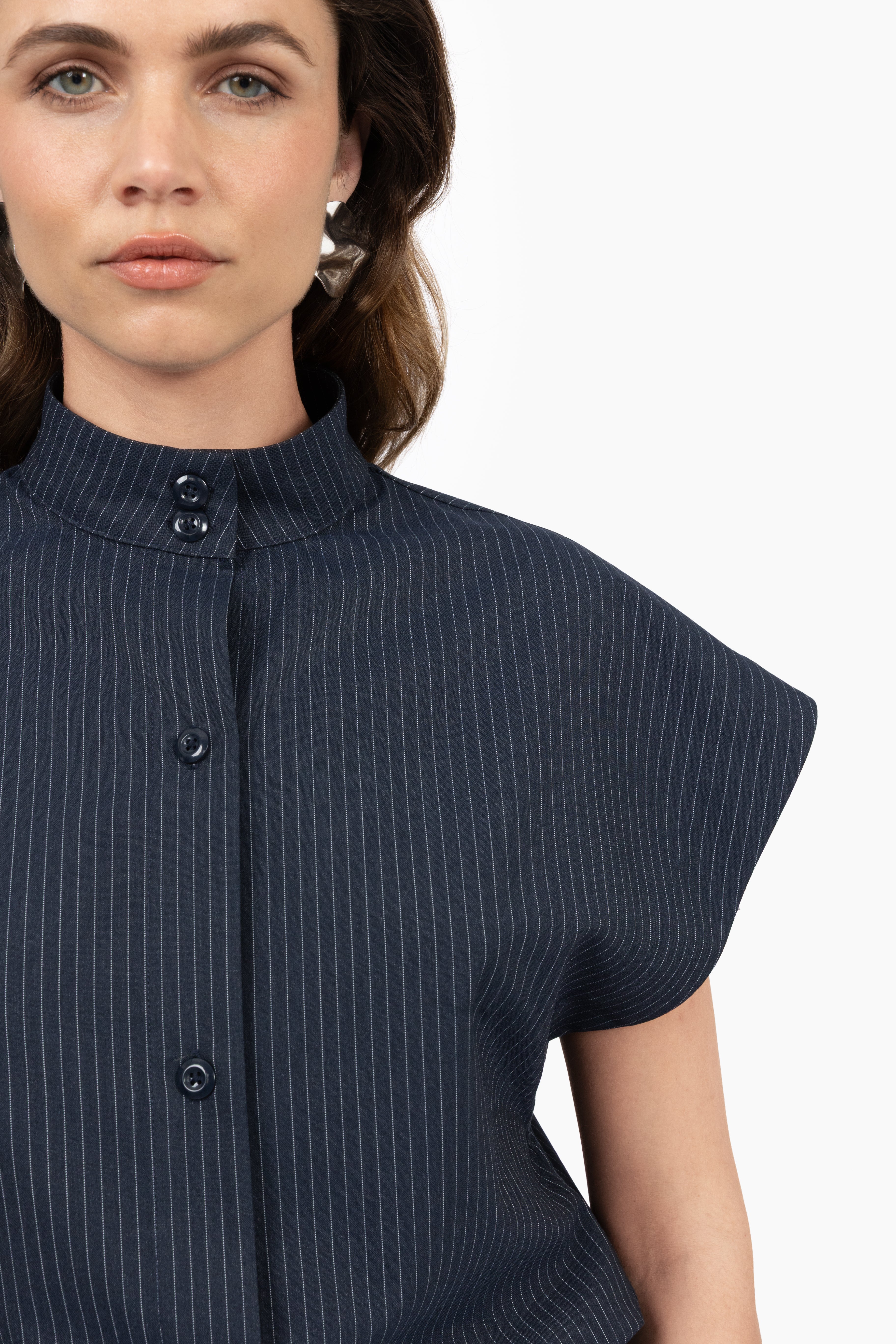 THE DANA TOP NAVY STRIPE