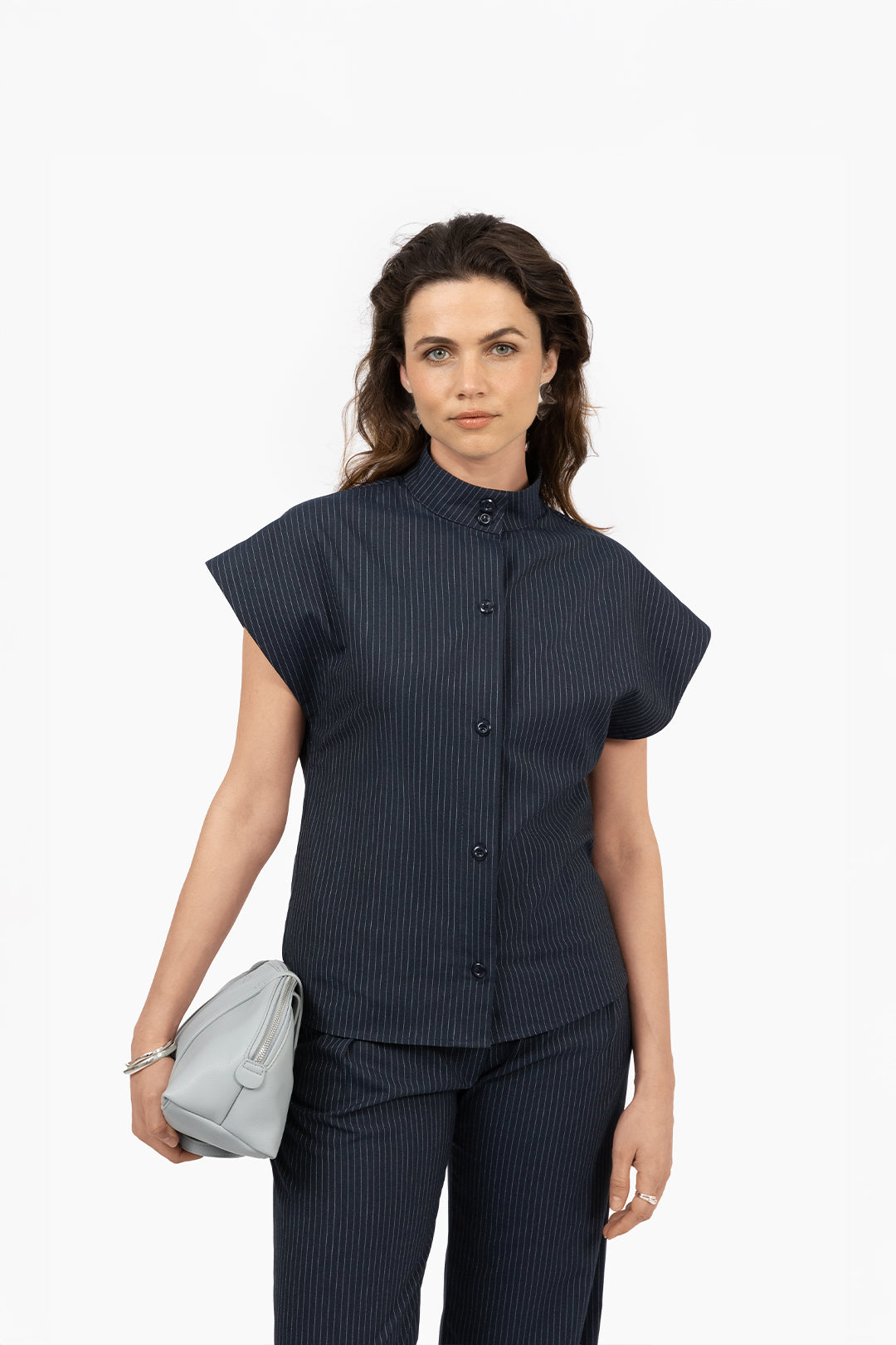 THE DANA TOP NAVY STRIPE