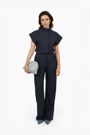 THE DELIA PANTS NAVY STRIPE
