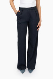 THE DELIA PANTS NAVY STRIPE