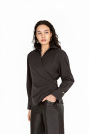 THE JANNY BLOUSE BROWN