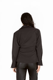 THE JANNY BLOUSE BROWN
