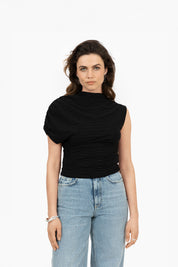 THE EVI TOP BLACK STRIPE