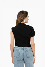 THE EVI TOP BLACK STRIPE