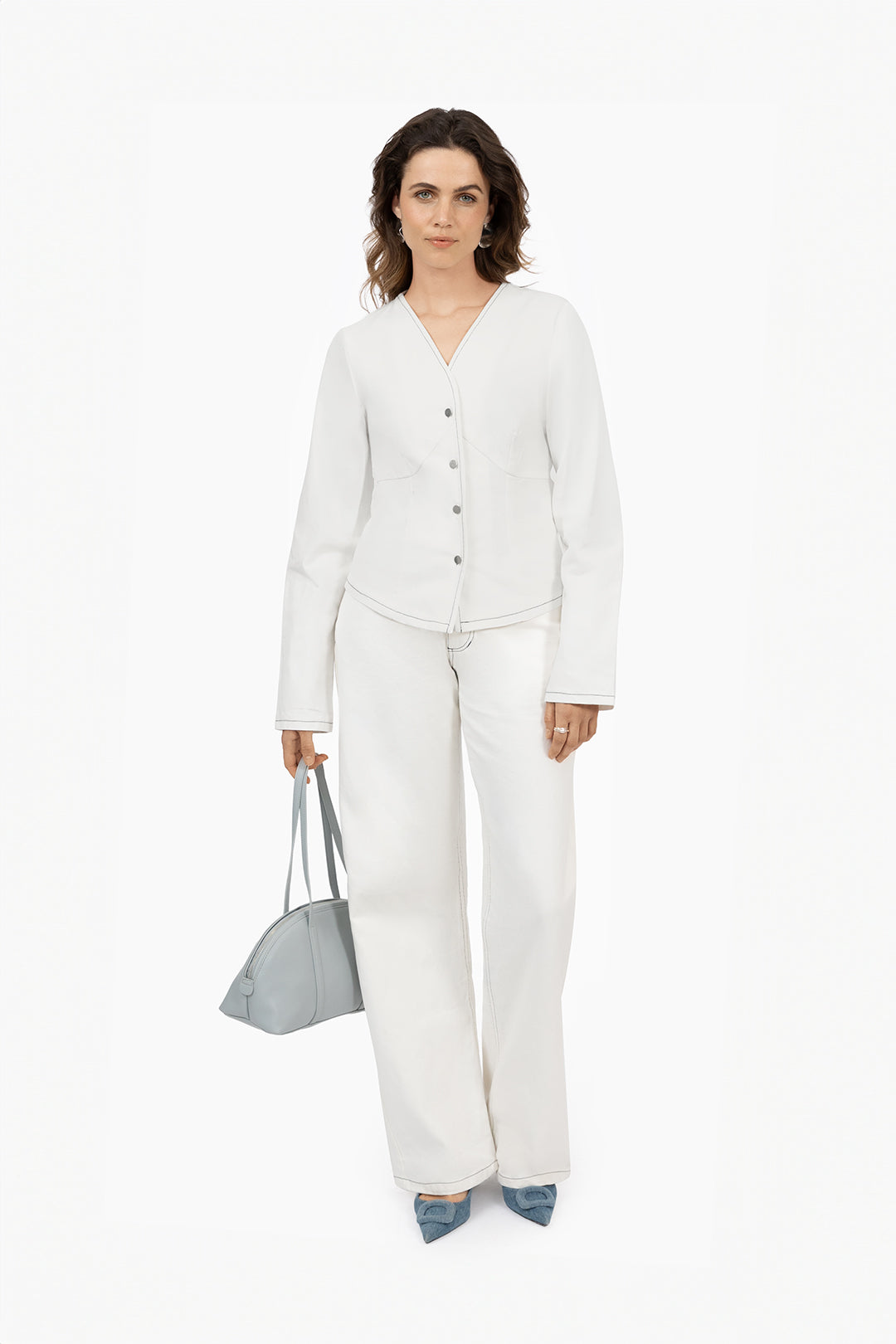 THE CELEST DENIM BLOUSE