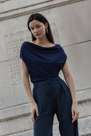 THE BELLA TOP NAVY