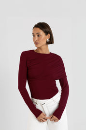THE RAYA TOP CHERRY RED