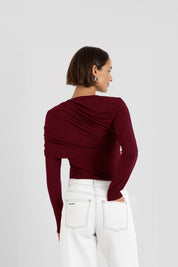 THE RAYA TOP CHERRY RED