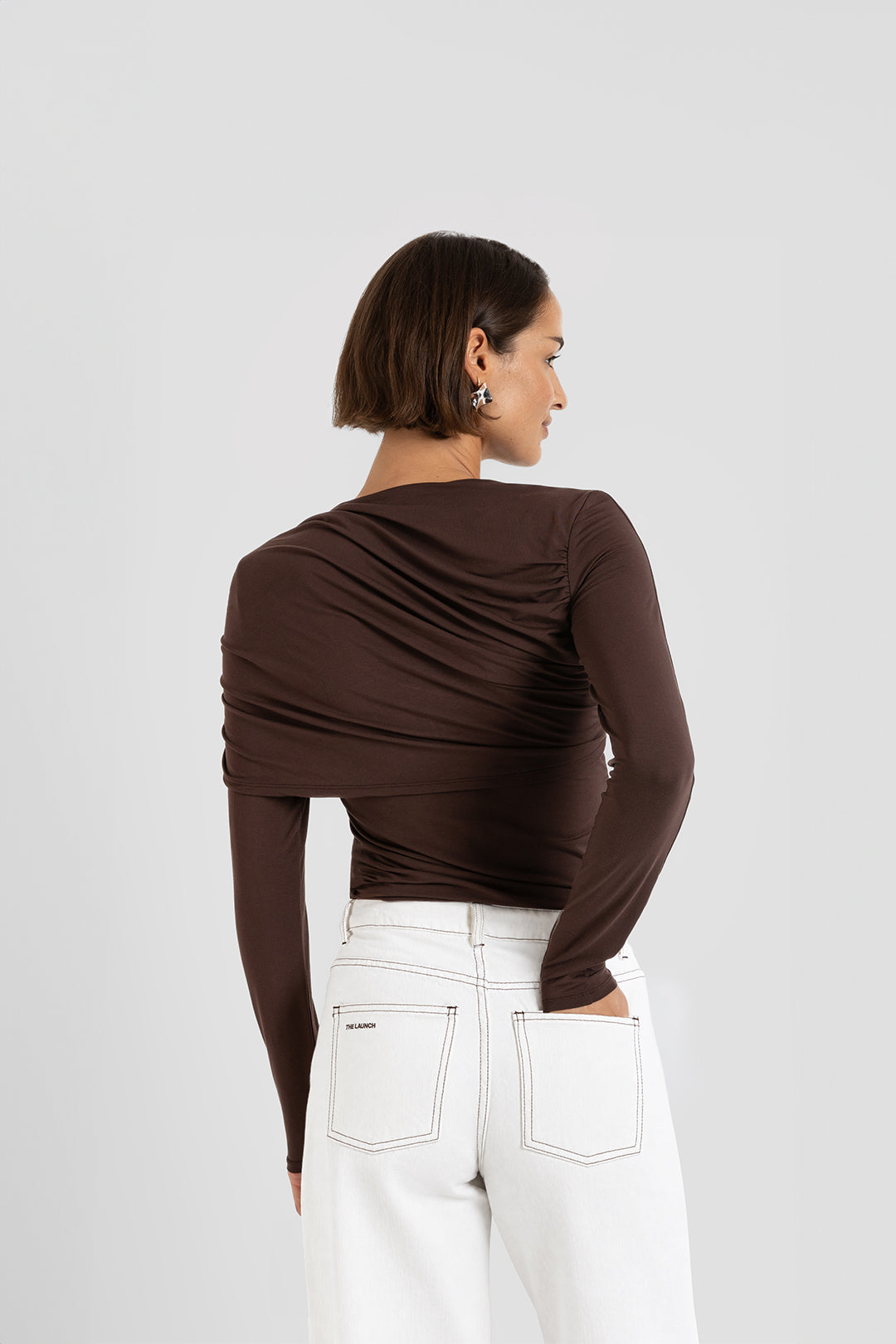 THE RAYA TOP BROWN