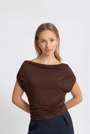 THE BELLA TOP BROWN