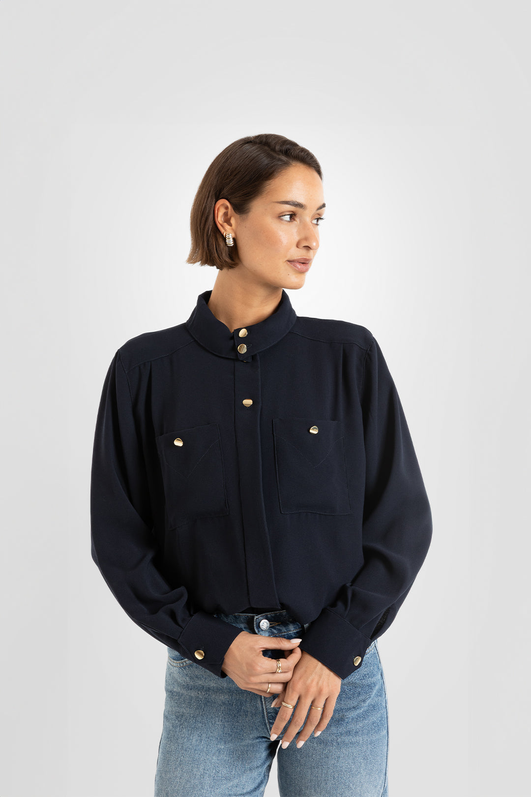 THE JESSICA BLOUSE NAVY