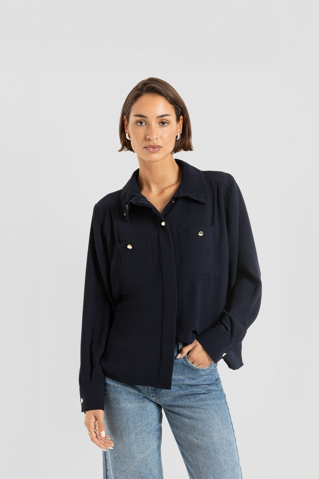 THE JESSICA BLOUSE NAVY