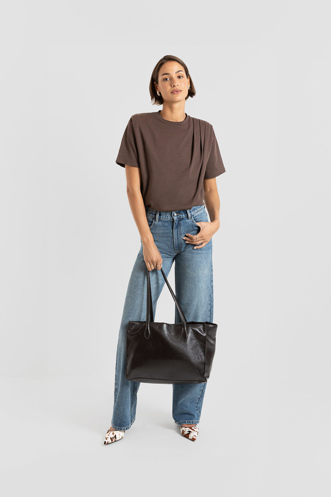 THE LITAA TEE BROWN