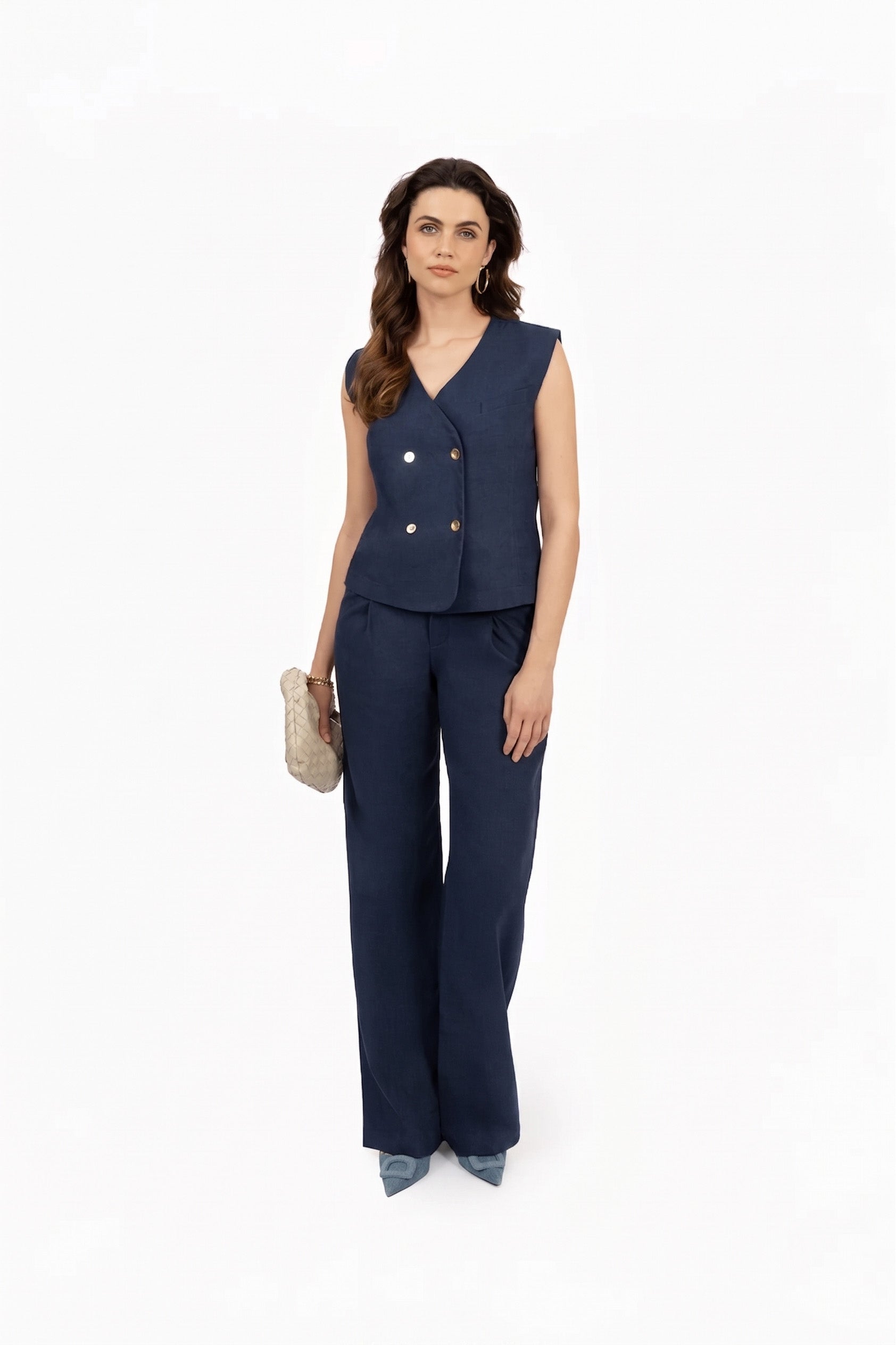 THE FLEUR GILET NAVY