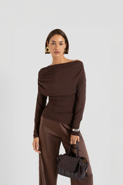 THE NELLY TOP BROWN