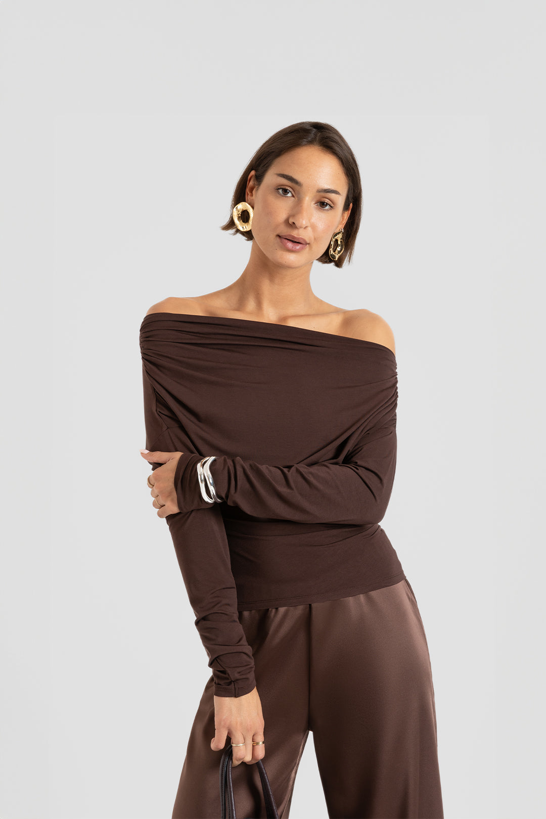 THE NELLY TOP BROWN