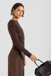 THE NELLY TOP BROWN