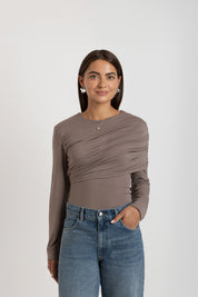 THE RAYA TOP TAUPE