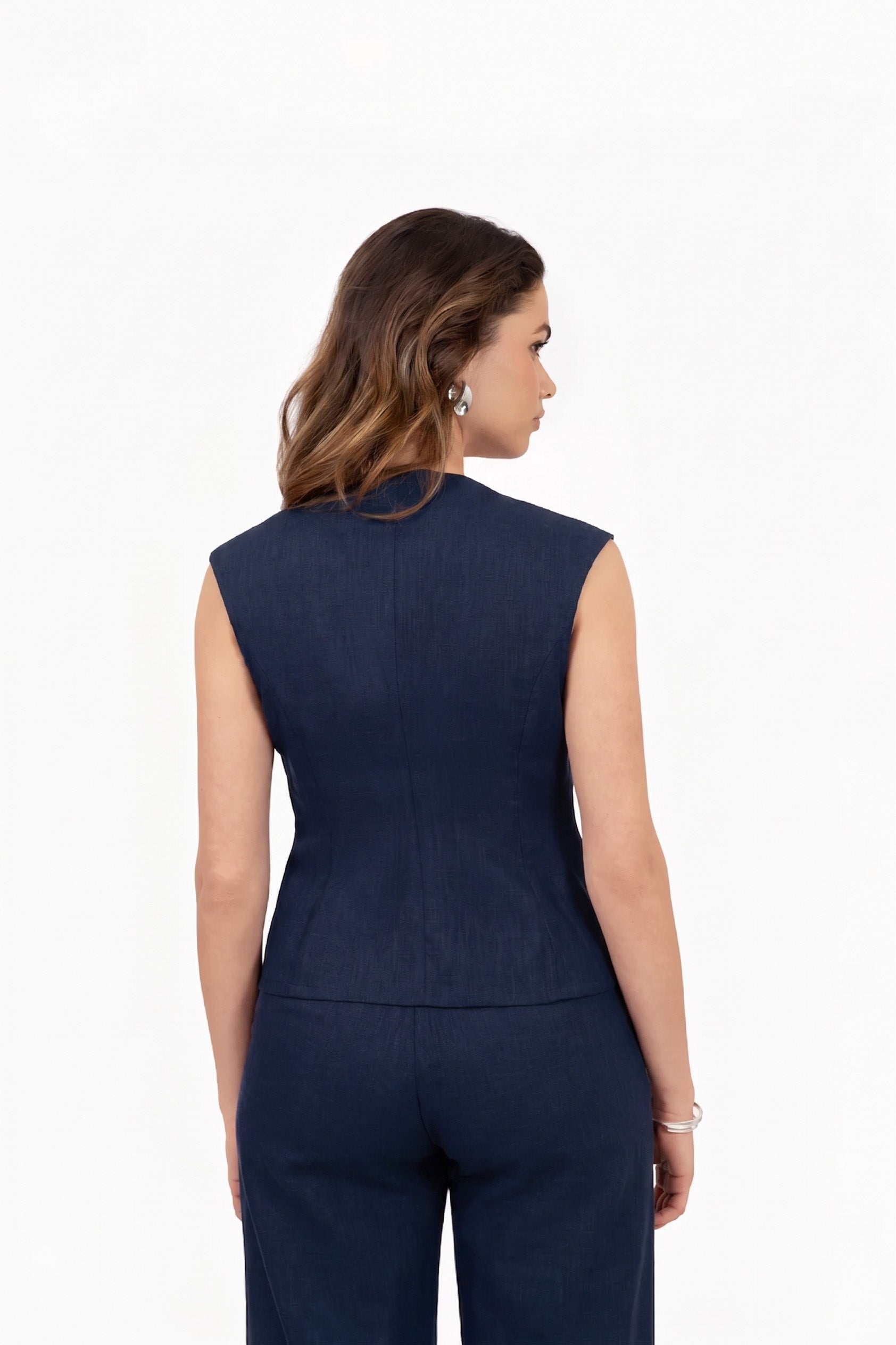 THE FLEUR GILET NAVY