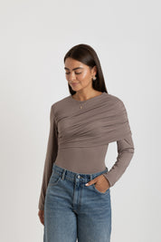 THE RAYA TOP TAUPE
