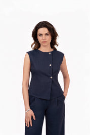 THE FLORA GILET NAVY