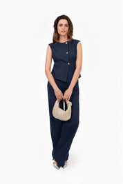 THE FLORA GILET NAVY