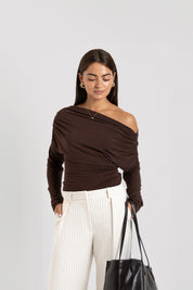 THE NELLY TOP BROWN