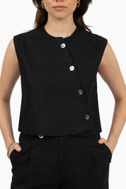 THE CATO GILET BLACK