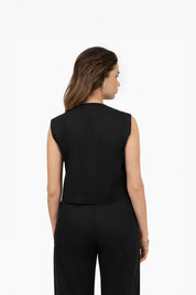 THE CATO GILET BLACK