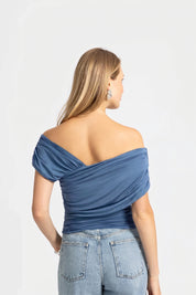 THE FENNA TOP ICE BLUE
