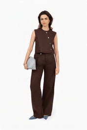 THE CATO GILET BROWN