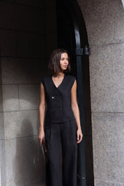 THE FLEUR GILET BLACK