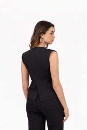 THE FLEUR GILET BLACK