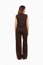 THE CATO GILET BROWN