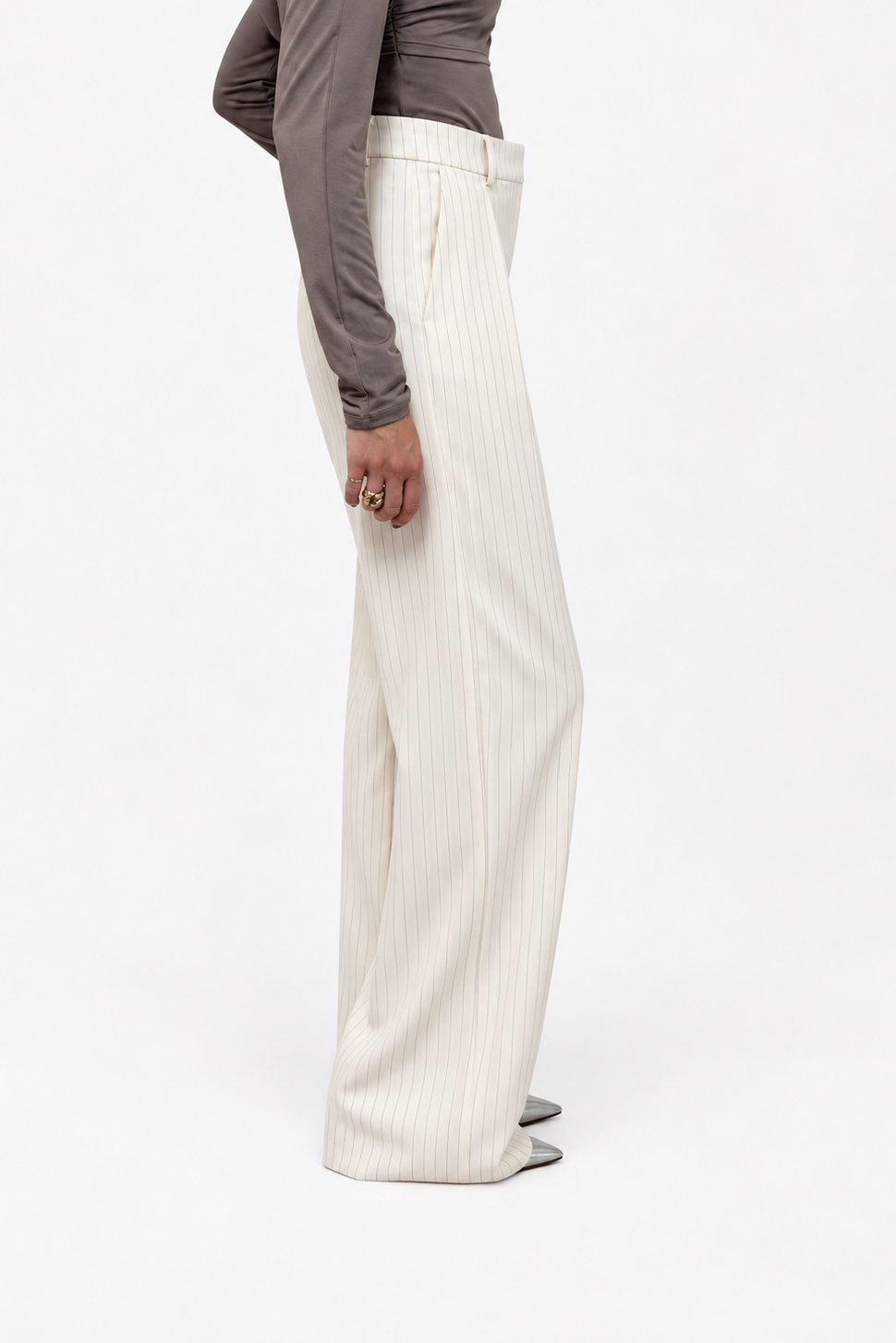 THE STELLA PANTS OFF WHITE STRIPE