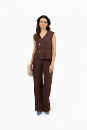 THE FLEUR GILET BROWN