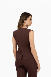 THE FLEUR GILET BROWN