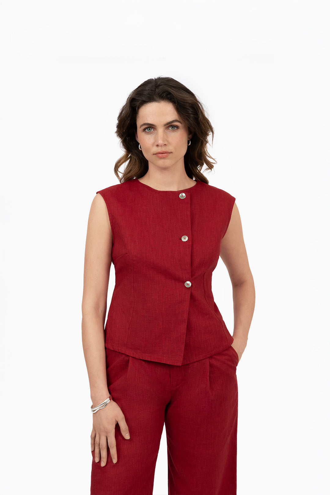 THE FLORA GILET RED
