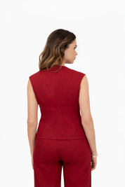 THE FLORA GILET RED