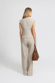 THE FLORA GILET BEIGE