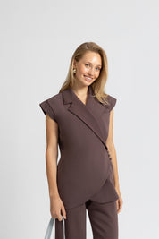THE EVA GILET MAUVE