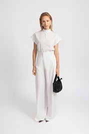THE DANA TOP OFF-WHITE STRIPE