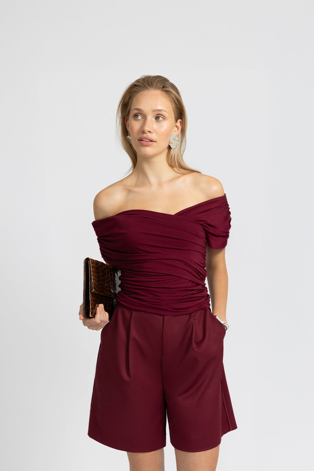 THE KRISTY SHORTS BURGUNDY