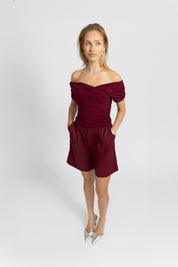 THE KRISTY SHORTS BURGUNDY